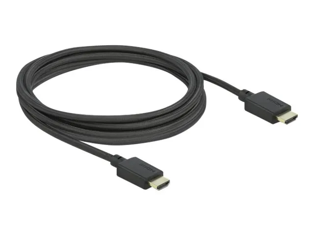 Delock - High Speed - HDMI-kabel med Ethernet - HDMI hann til HDMI hann - 2.5 m - svart - støtte for Dolby DTS-HD Master Audio, støtte for Dolby TrueHD, støtter 21:9 kinosideforhold, støtte for 8K UHD (7680 x 4320)