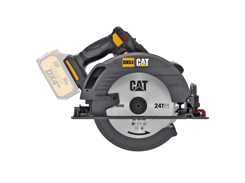 CAT DX53B, Tre, Sort, Børsteløs, 18,5 cm, 5500 RPM, 6,5 cm