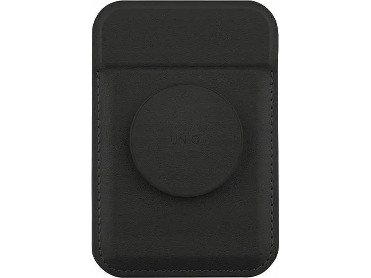Uniq Flixa magnetisk kortholder med stativ sort/jet svart MagSafe