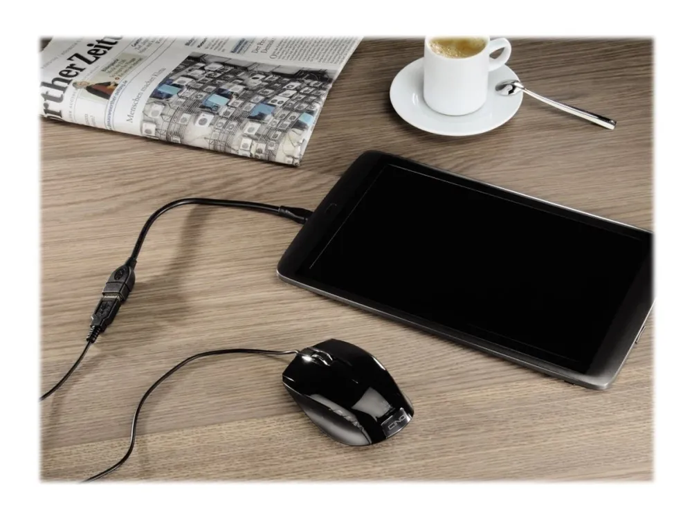 Hama USB 2.0 Adapter Cable - USB-kabel - USB (hunn) til Micro-USB type B (hann) - 15 cm - svart - for Samsung Galaxy S II