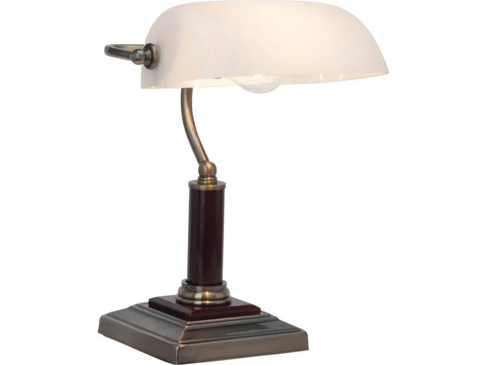 Brilliant Bankir, Messing, Hvit, Glass, Metall, Tre, Soverom, Stue, Kontor, Moderne, II, CE