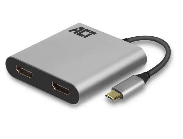 ACT USB-C til 2× HDMI dobbel skjerm MST-adapter