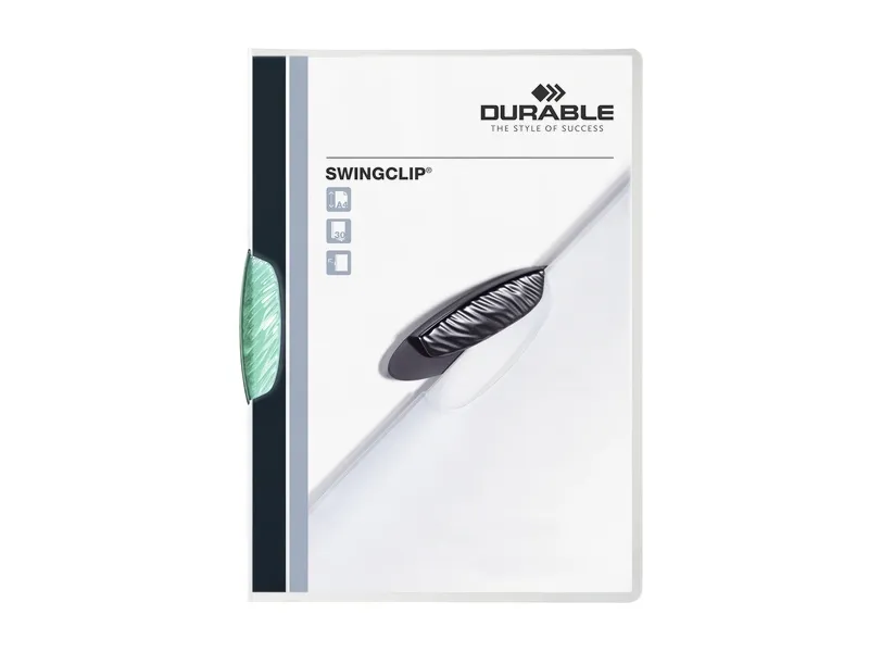 Durable Swingclip, Grønn, Polypropylen (PP), 30 ark, A4, 25 stykker