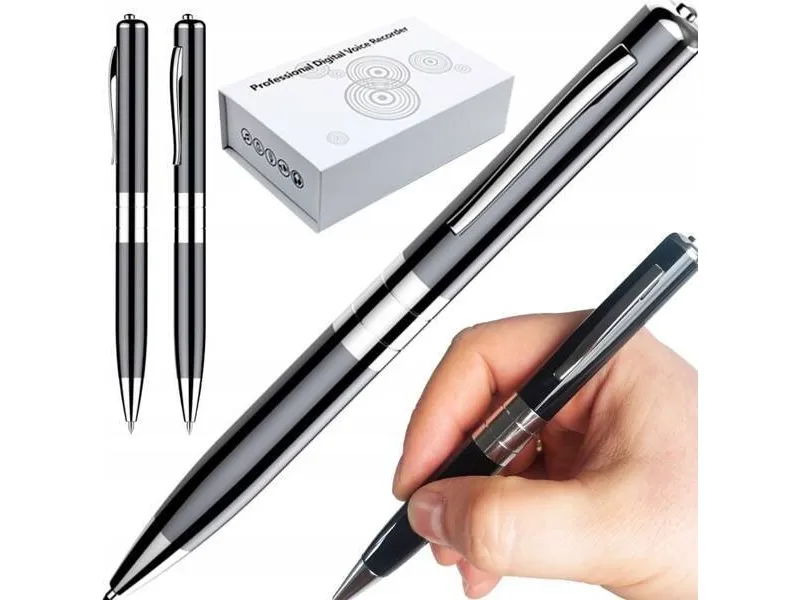 Luksus BALLPOINT MINI SPY STEMMEOPPTAKER PENDRIVE 15H HQ for avlyttingsdeteksjon