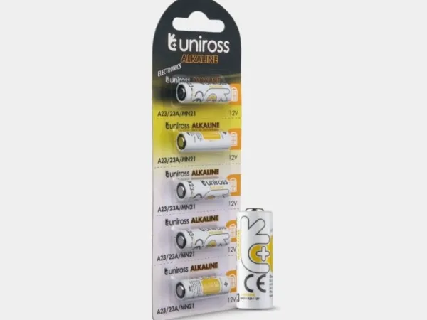 Uniross Micro-Alkaline A23 Batteri, 5 stk.