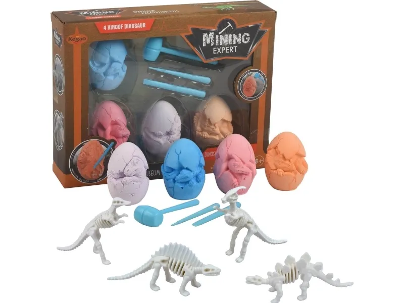 Utgravningspaleontolog fargede egg 4 stk.