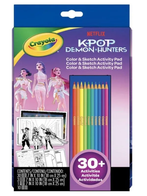 KPop Demon Hunters KPDH CRAYOLA Color & Sketch Activity Pad