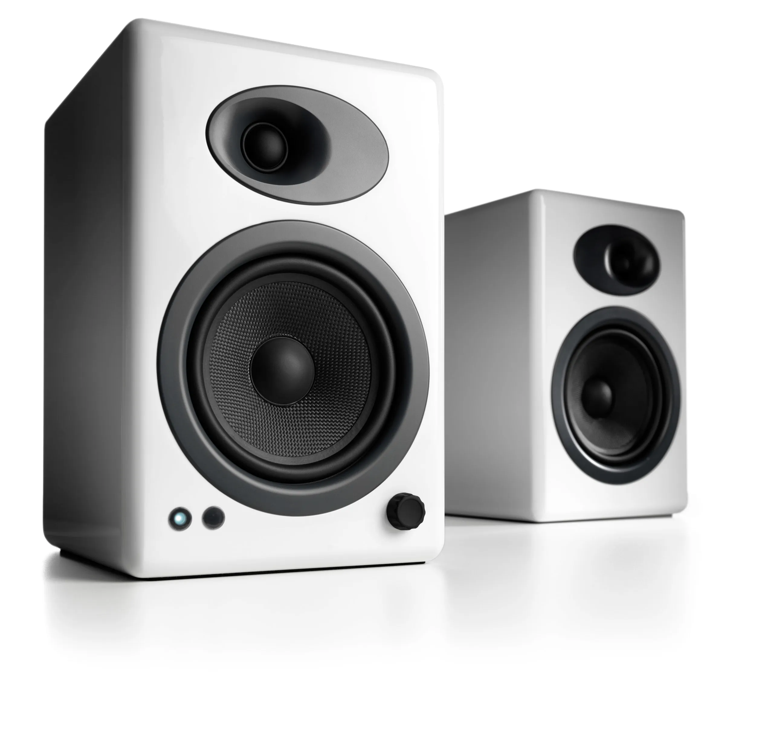 Audioengine A5+, 2.0 kanaler, Koblet med ledninger (ikke trådløs), 50 W, 50 - 22000 Hz, Hvit