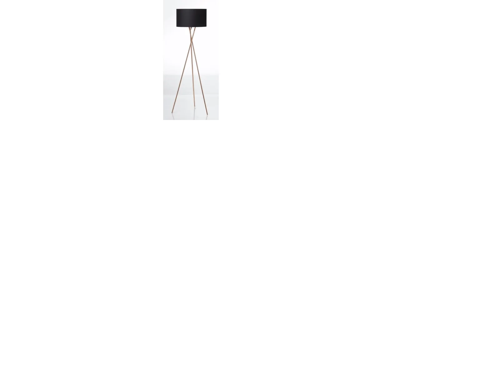 UPTOWN gulvlampe kobber m/svart skjerm