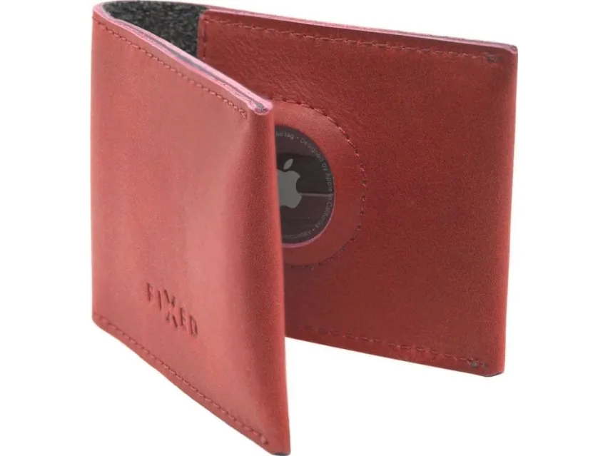 FIXED Mini Smart Wallet for AirTag - lommebok med plass til AirTag rød