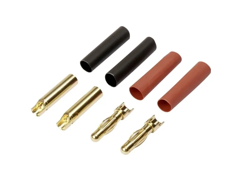 Reely RE-6534192 Batterikontakt 4 mm forgylt 40 par (RE-6534192)