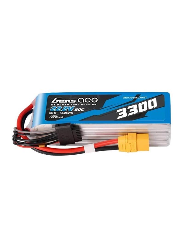 Gens ace &Tattu Accumulator Lipo G-Tech 3300mAh 22.2V 60C 6S1P XT90