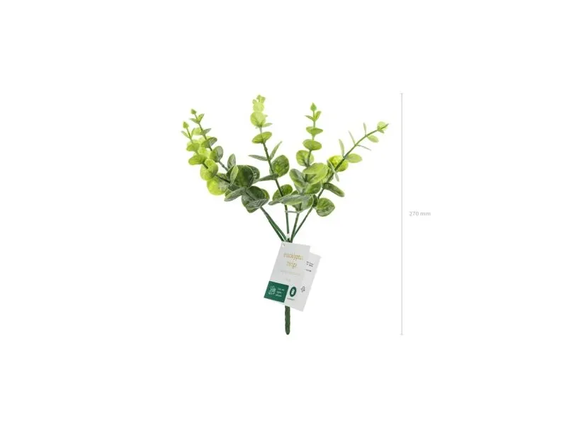 Kunstig eucalyptus gren, 1 stk