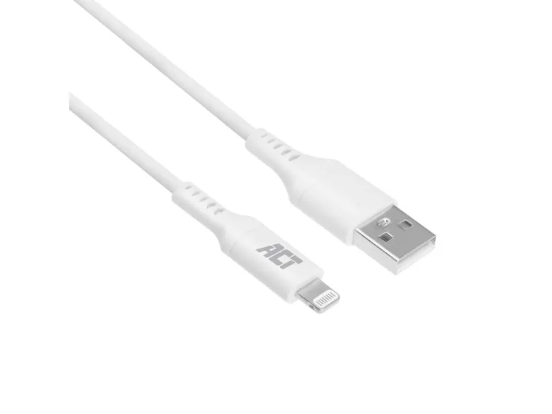 ACT AC3011 Lightning-kabel 1 m hvit (AC3011)