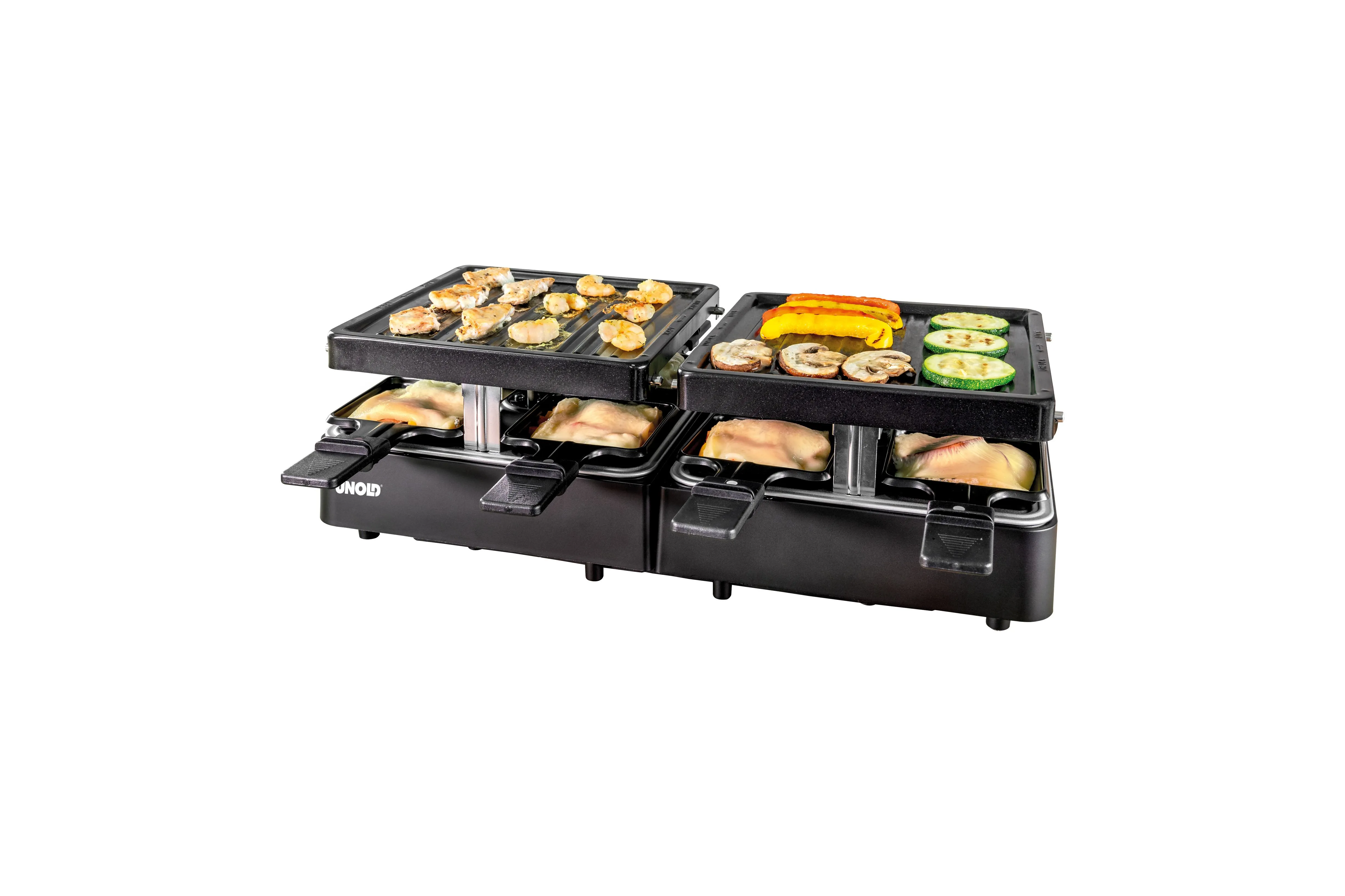 UNOLD 48755 Flying Raclette - Raclette - 1.3 kW - antrasitt/oransje