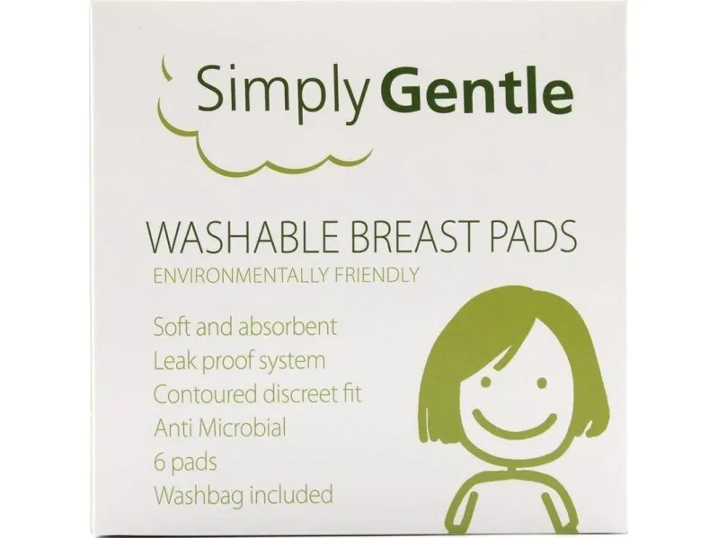 Simply Gentle gjenbrukbare ammeinnlegg med pose 6 stk