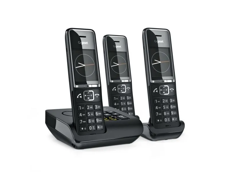 Gigaset COMFORT 550A, Analog telefon, Trådløst håndsett, Høyttalertelefon, 200 oppføringer, Ringe-ID, Svart