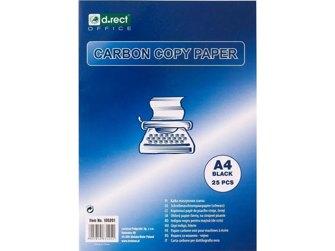 Karbongpapir svart A4 a'25 D.RECT