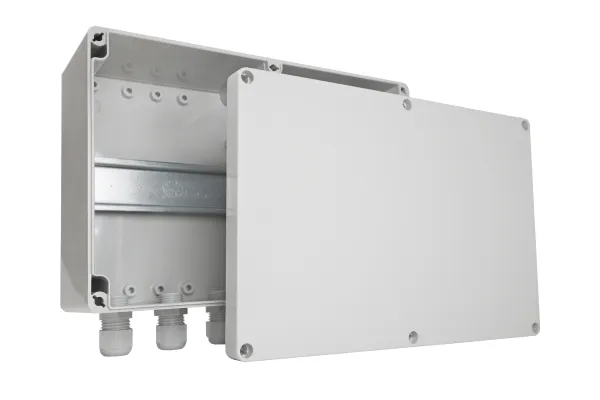 PROFORT Kasse IP65, for multiGuard DIN4, DIN6 og DIN9. Med DIN-skinne. 240x160x90mm.
