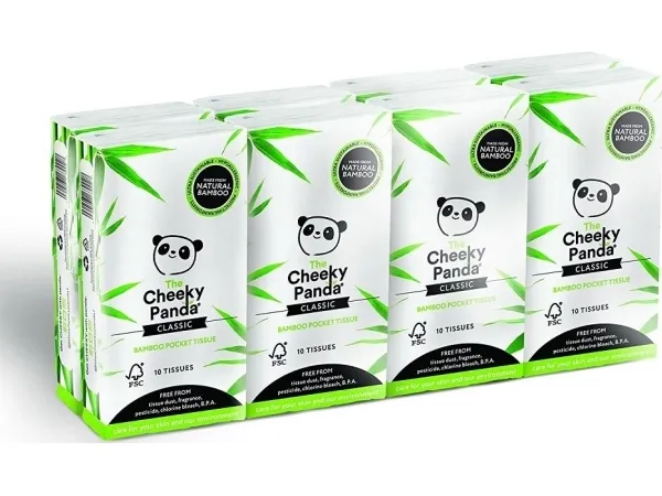 Cheeky Panda, hygieniske lommetørk, 8 pakker