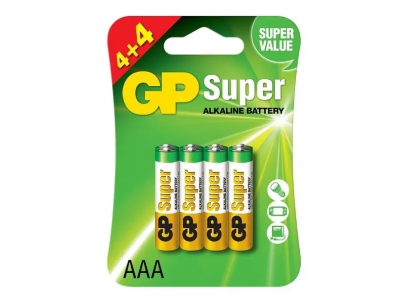 Gp lr03/aaa batterier 8 stk.