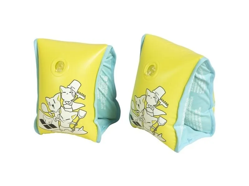 Arena Kids Friends Soft Armband, Svømmearmring, Gutt/Jente, PVC, Polyester, Blå, Gult