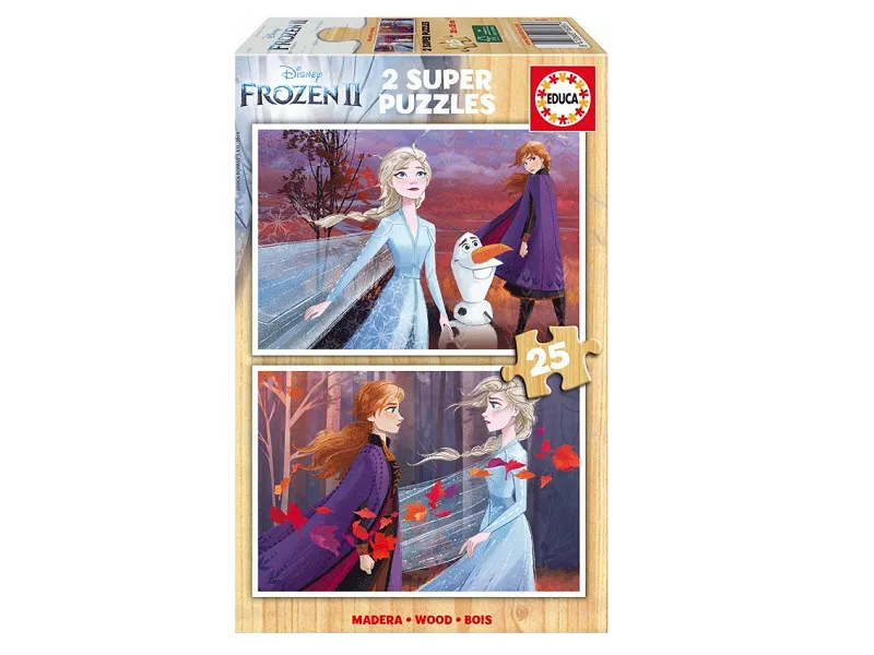 Educa Puzzle 2x25 Frozen II (wooden) G3