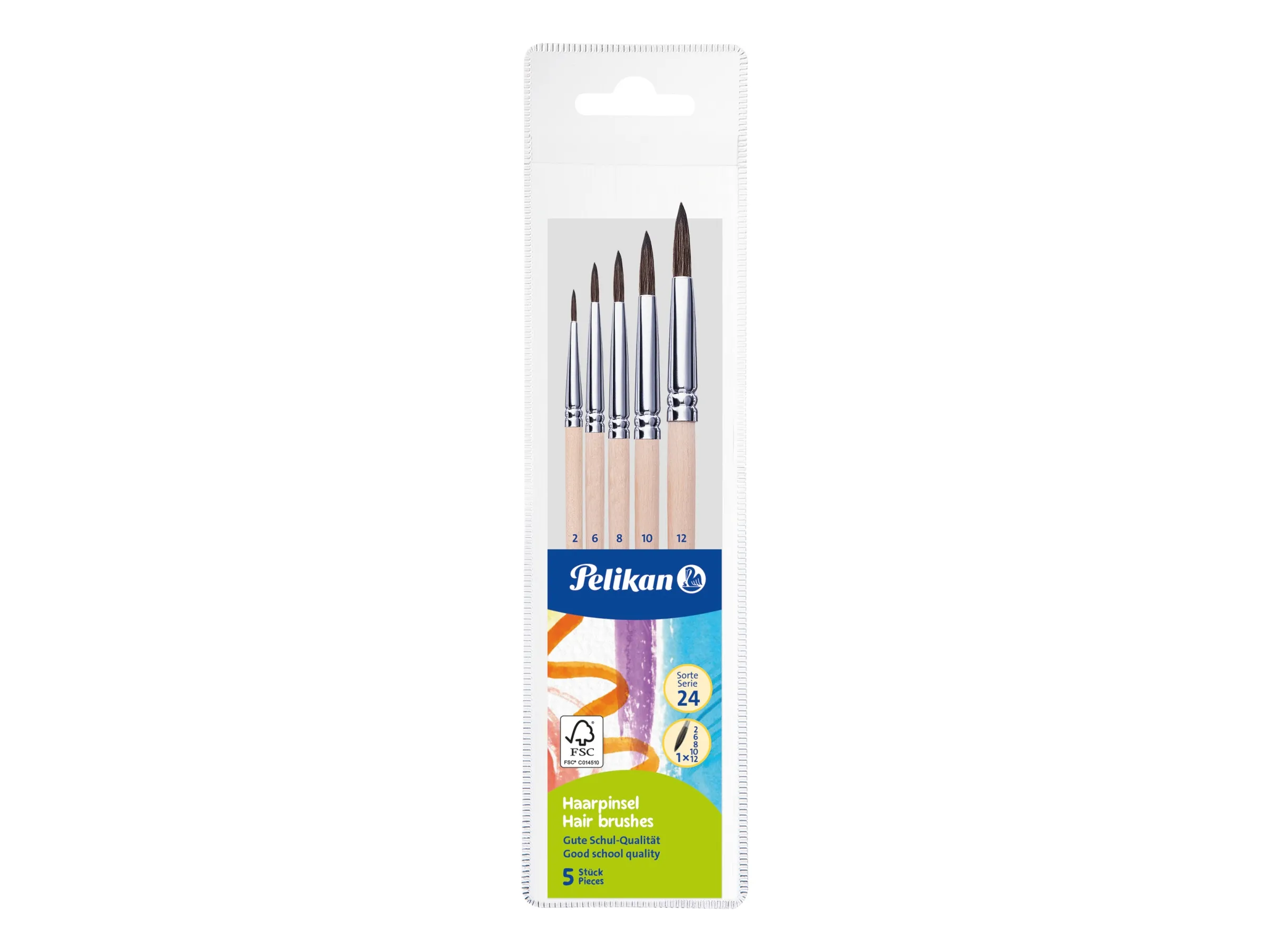 Pelikan 701549, Børstesett, Assortert, Ponnihår