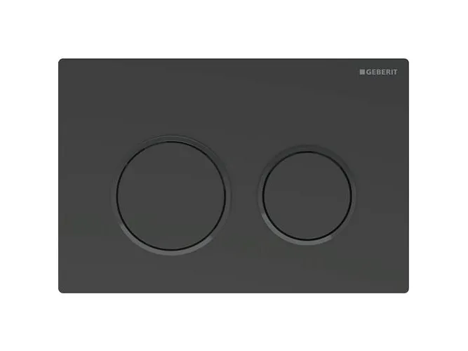 Geberit Omega20 - betjeningsplade til dobbeltskyl: sort matlakeret,