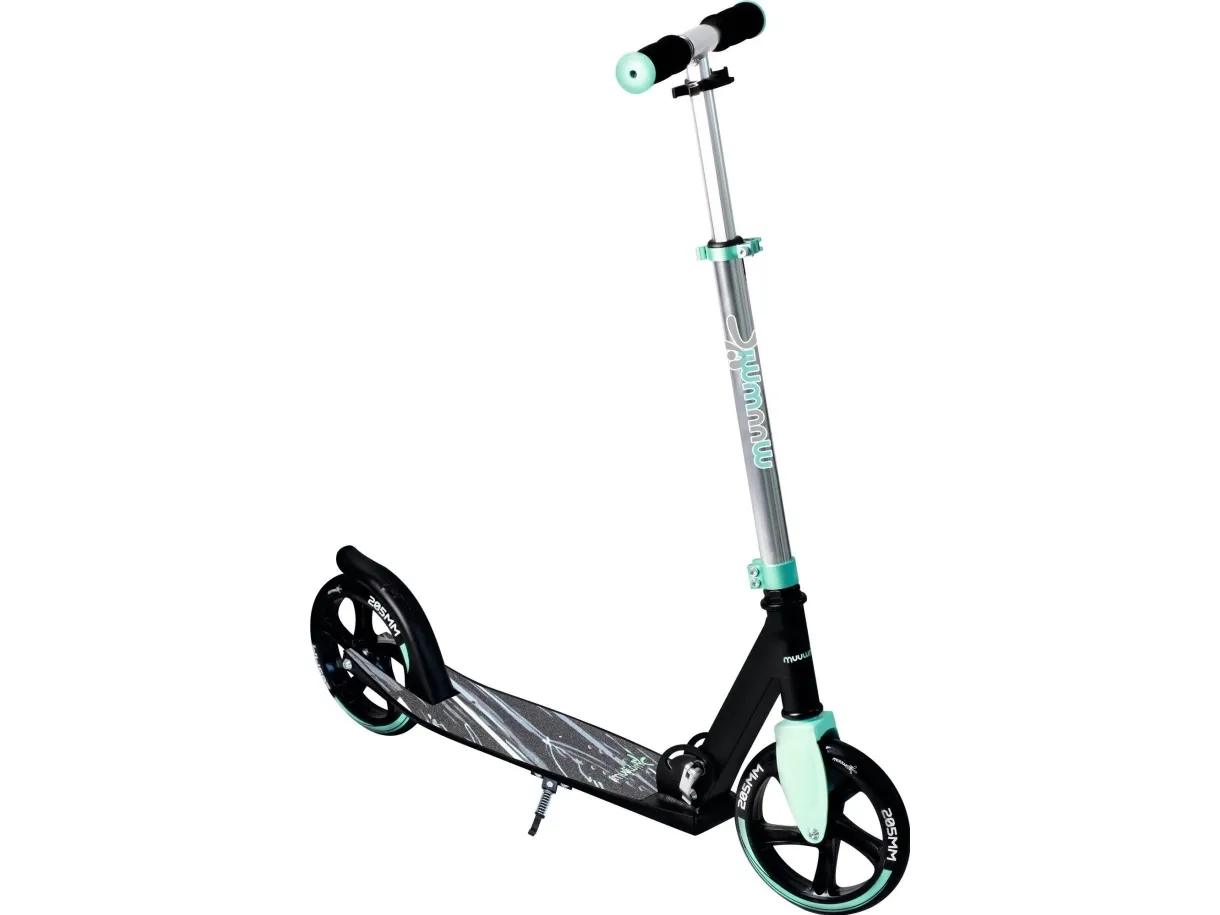 Kampanje! Muuwmi aluminiumsscooter sparkesko 205 mm turkis blå AU 566