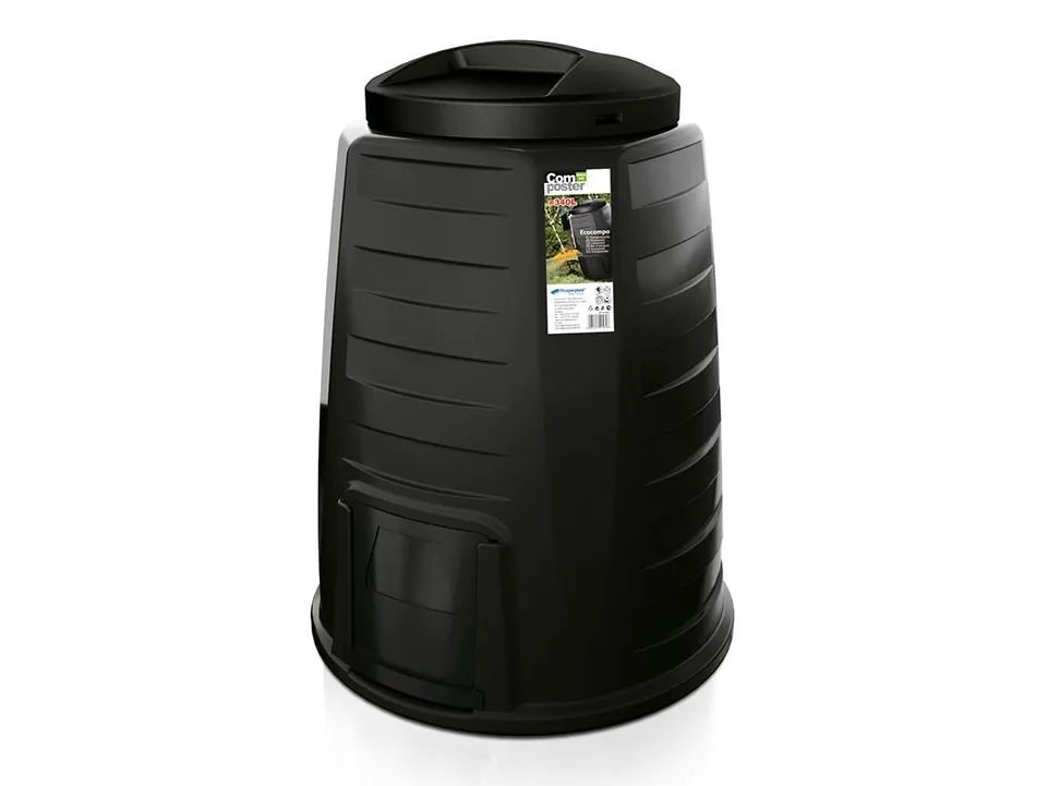Prosperplast kompostbeholder rund 340 L svart (IKECO340-S411)