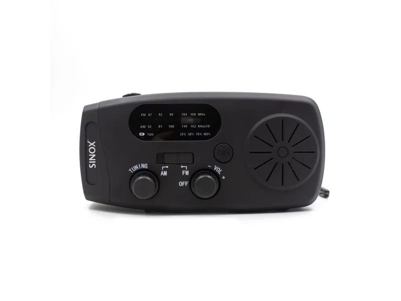 Sinox kompakt nødradio — svart