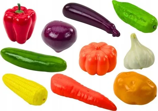 LeanToys sett med myke grønnsaker 24 deler