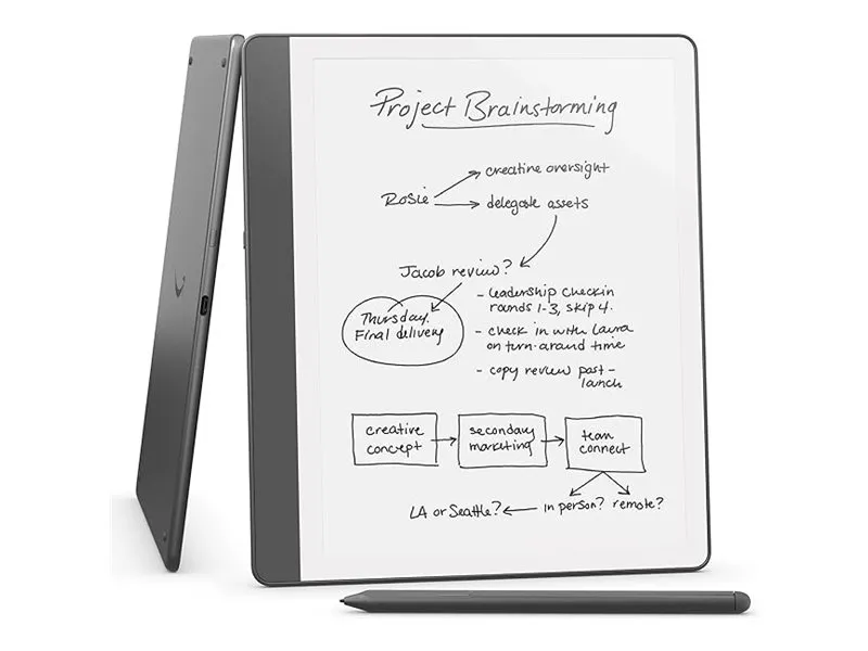 Amazon Kindle Scribe - 1. generasjon - eBook-leser - 16 GB - 10.2 monokrom - berøringsskjerm - Bluetooth, Wi-Fi - Tungsten