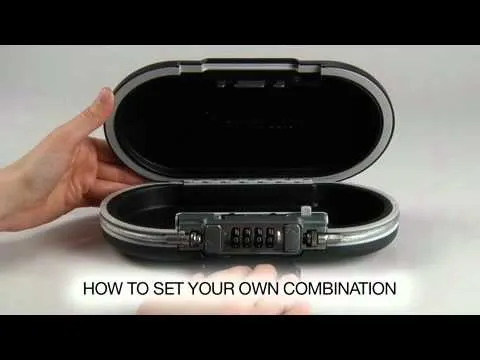 Master Lock Safe Space Small Combination Lock Box with Cable - Security box for mobiltelefon / spiller / kamera - hvit, metall
