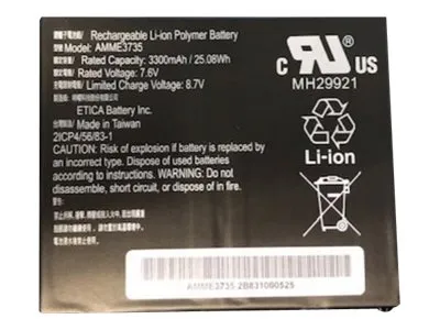 Zebra - Batteri for nettbrett - litiumpolymer - 3300 mAh - 25.1 Wh - for Zebra ET51, ET51 Integrated Scanner Kit, ET56, ET56 Enterprise Tablet (8.4 tommer)
