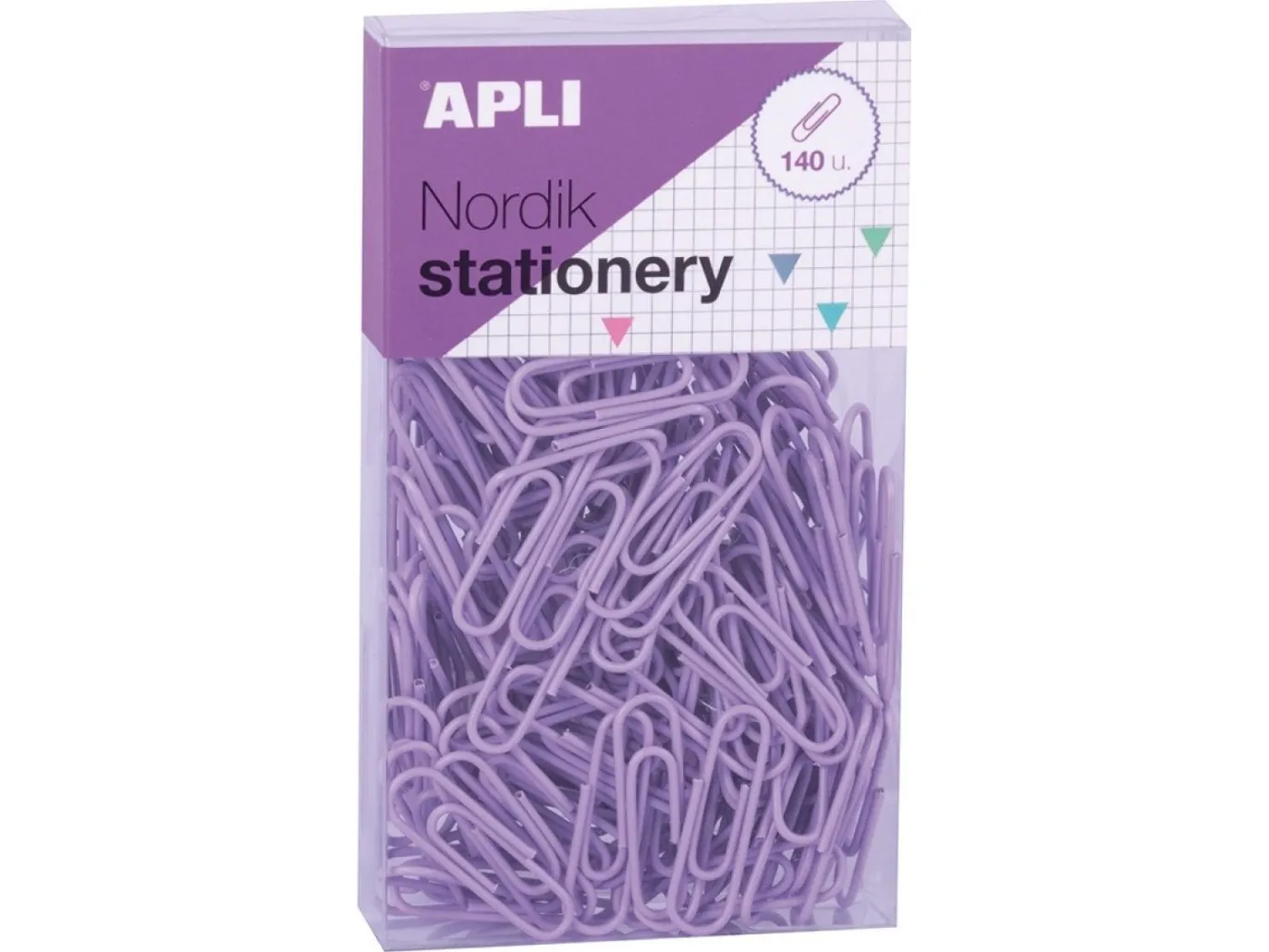 Apli runde stifter Nordik, 28 mm, 140 stk., eske med heng, pastellmix