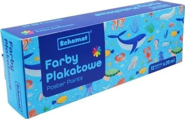 Plakatmaling 20 ml, 12 farger