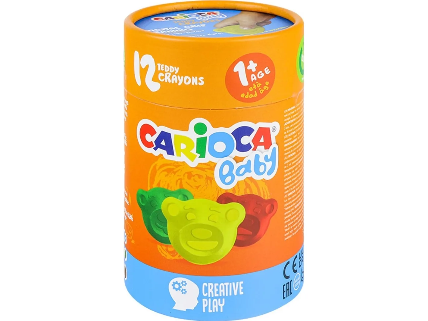 Carioca Teddy Bear BABY Fargestifter for barn 1+ 12 stk (43957) 160-2349