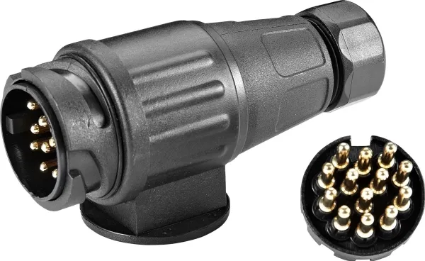 ORNO kontakt for tilhenger i plast 13-pins 12/24 V
