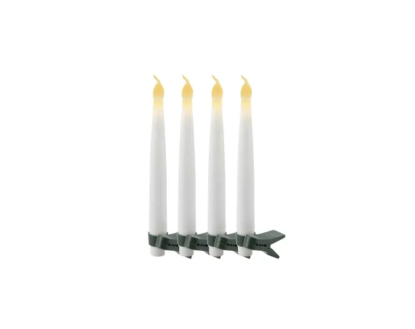 Sirius Carolin Juletræslys - Hvid - 4 stk