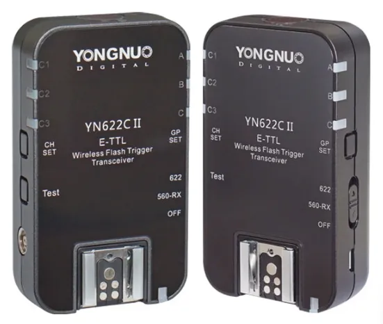 Duo Canon blitss trigger-sett til Yongnuo YN622C II