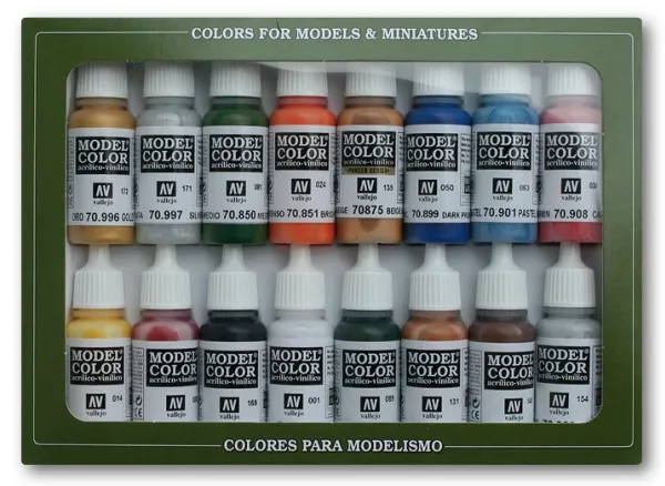 Vallejo 70.101, Assorterte farger, Acryl maling, 17 ml, 1 stykker