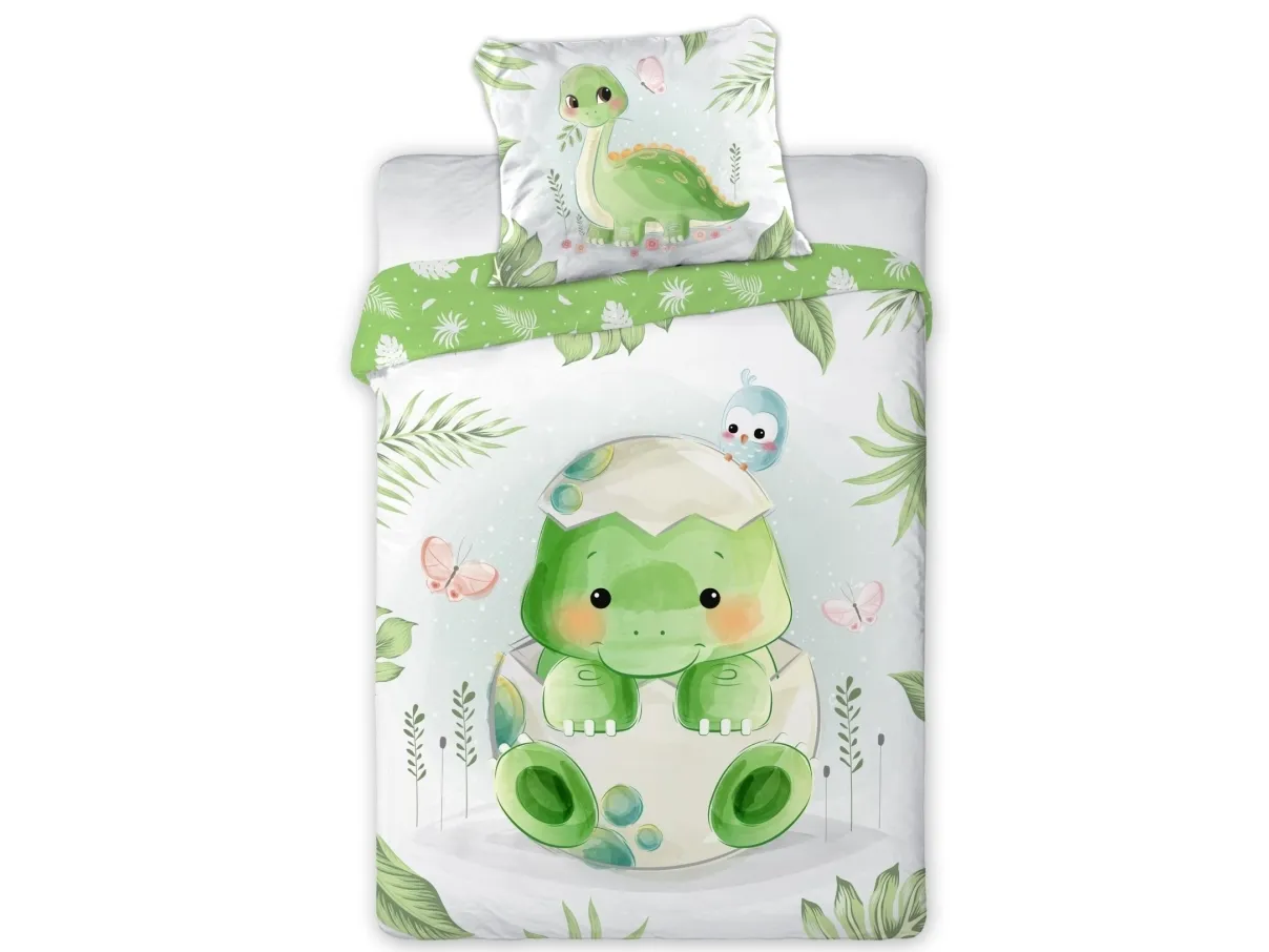 Baby Dino Junior Sengetøj 100x135 cm - 100 procent bomuld