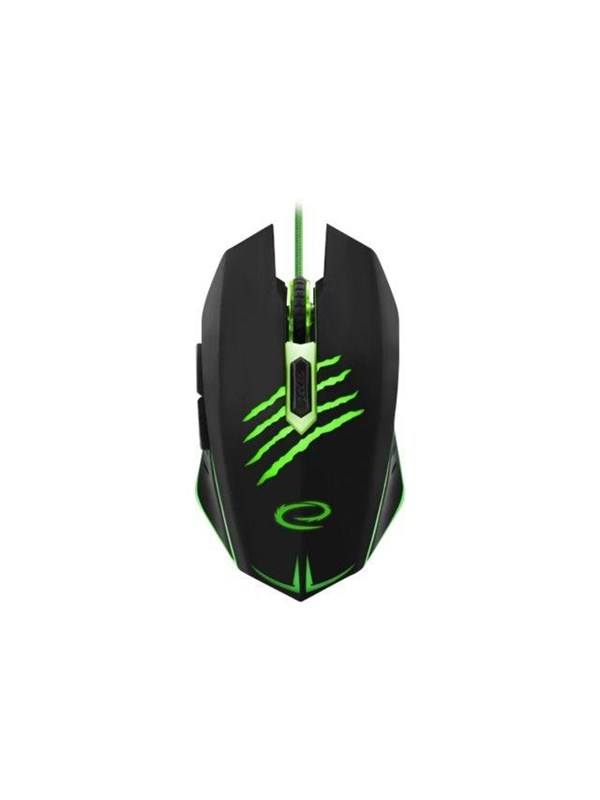 Esperanza MX209 CLAW - mouse - USB - Mus - Optisk - 6 - Grønn