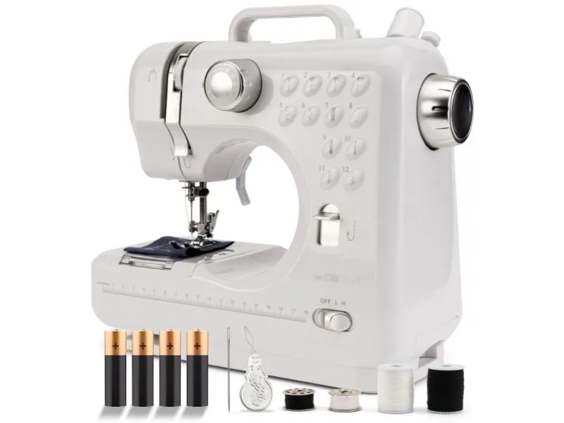 Clatronic NM 3795, Hvit, Semi-automatisk symaskin, Sying, Knapper, Jekk, Rotasjon, Elektrisk, 7,2 W