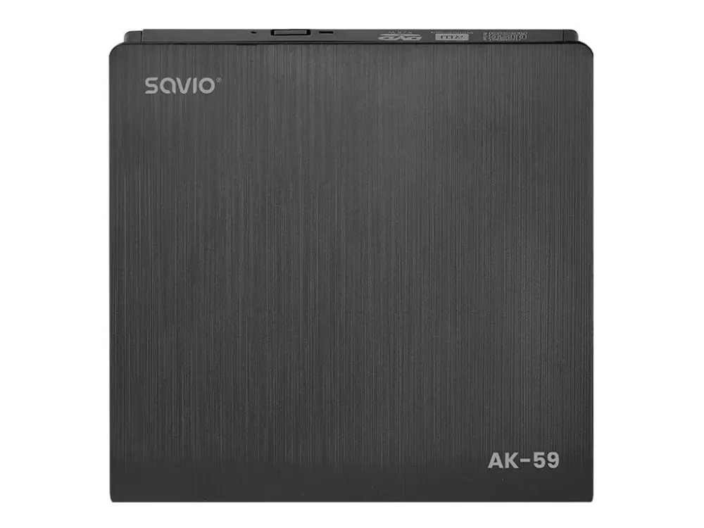 SAVIO AK-59 - Platestasjon - DVD±RW (±R DL) - 8x/8x - USB-C/USB-A - ekstern - for P/N: CAK-02, CAK-03