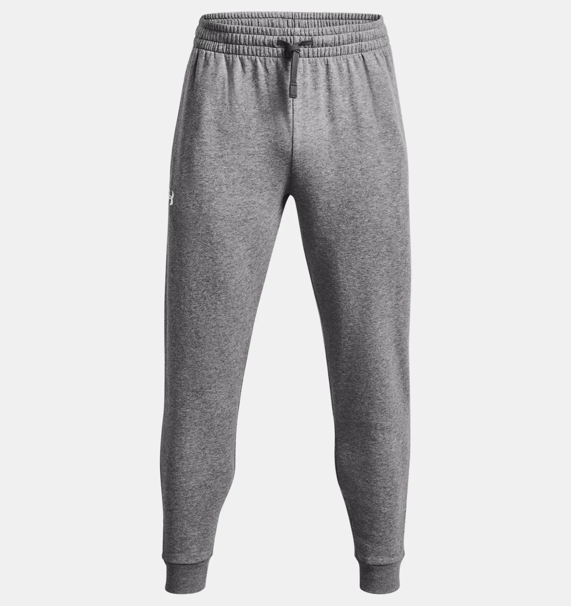 Under Armour UA Rival Fleece, Treningsbukser, Hankjønn, Grå, Voksen, Light Heather / White, Monokromatisk