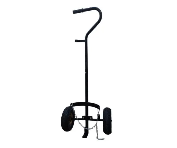 UniQ gassvogn med holder til brenner + lufthjul i gummi høyde 130 cm
