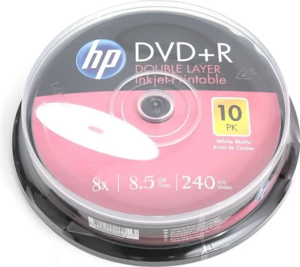 HP DVD+R DL 8,5 GB 8x 10 stk. (HPDDP10+)